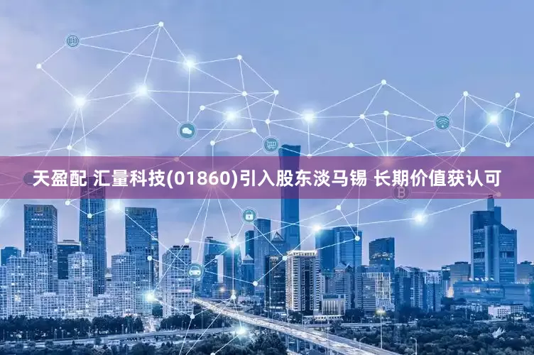 天盈配 汇量科技(01860)引入股东淡马锡 长期价值获认可